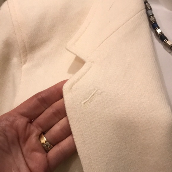 NWT LizSport 100% Wool oversized jacket blazer cream 4 vintage OPEN To OFFERS - Picture 8 of 11